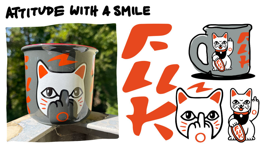 Tasse „F You Neko“ – Lucky Cat mit Attitüde