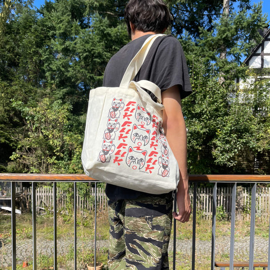 Tote Bag „Fuck you - Maneki Neko“