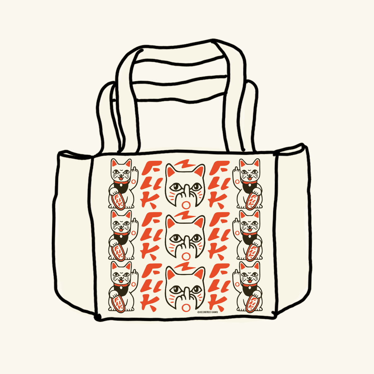 Tote Bag „Fuck you - Maneki Neko“