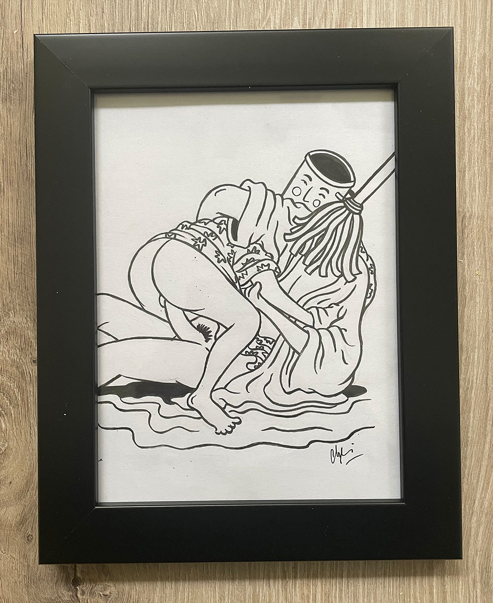 Original Art: Love Hotel Manager "Eimer vs. Wischmop"